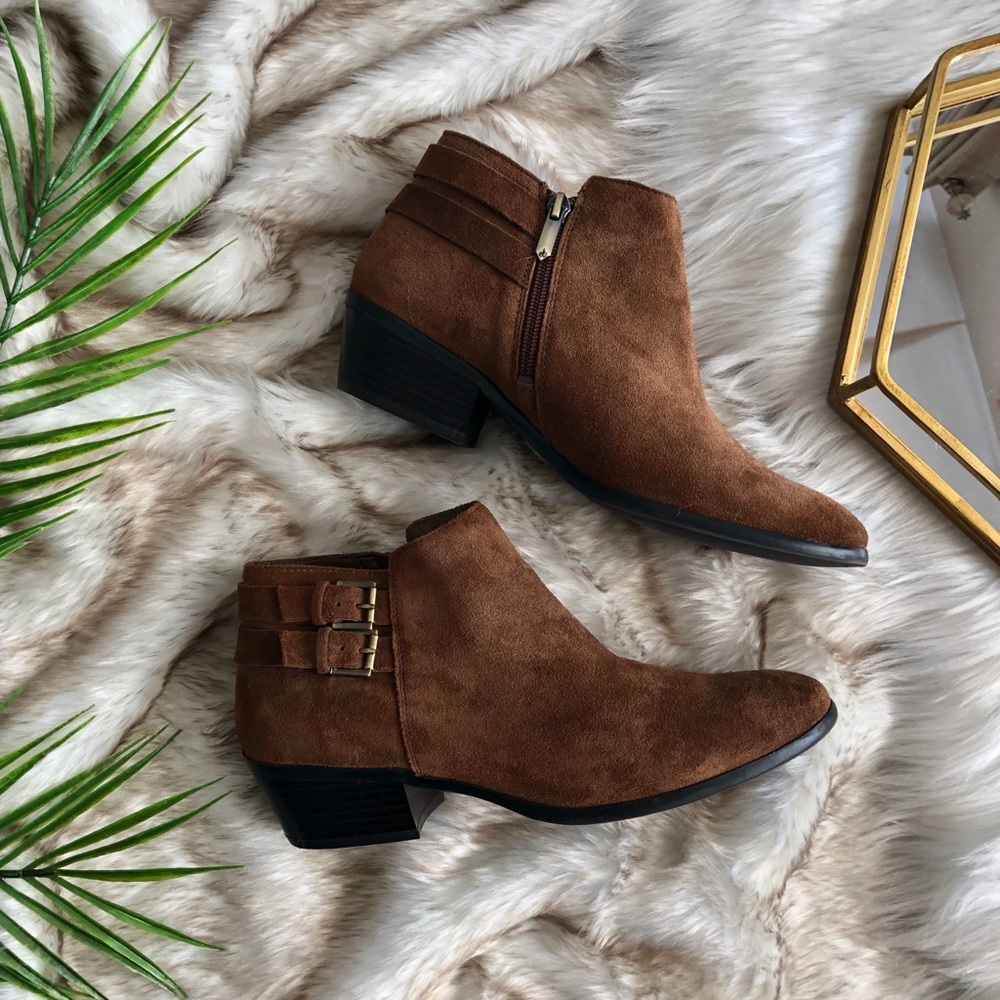Sam Edelman Brown Leather Suede Ankle Boots Size 9